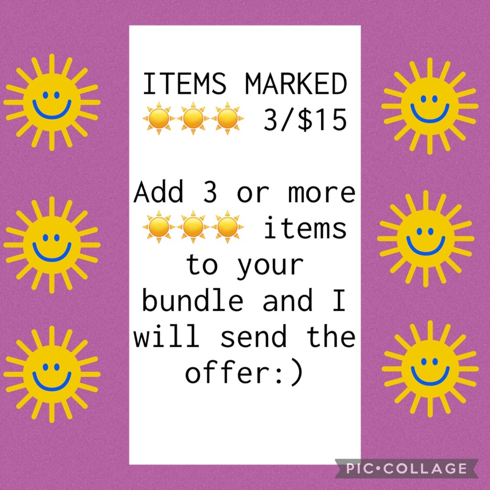 ☀️☀️☀️ = 3/$15